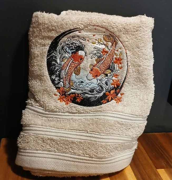 Serviette Carpe Ying/Yang