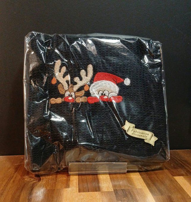 torchon Père Noël/ Renne