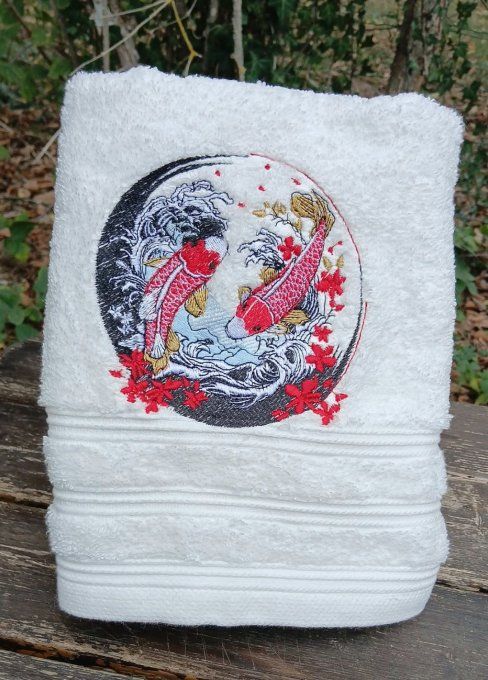 Serviette Carpe Ying/Yang