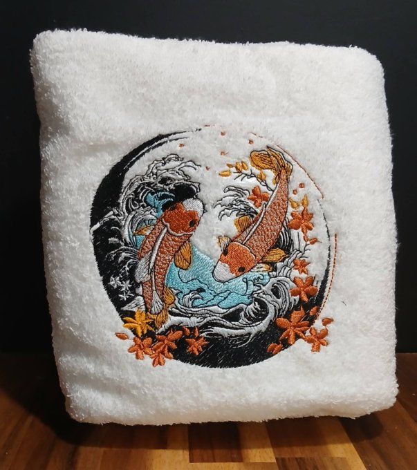 Serviette Carpe Ying/Yang